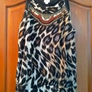 Sleeveless blouse w/banded bottomszL byWorthington